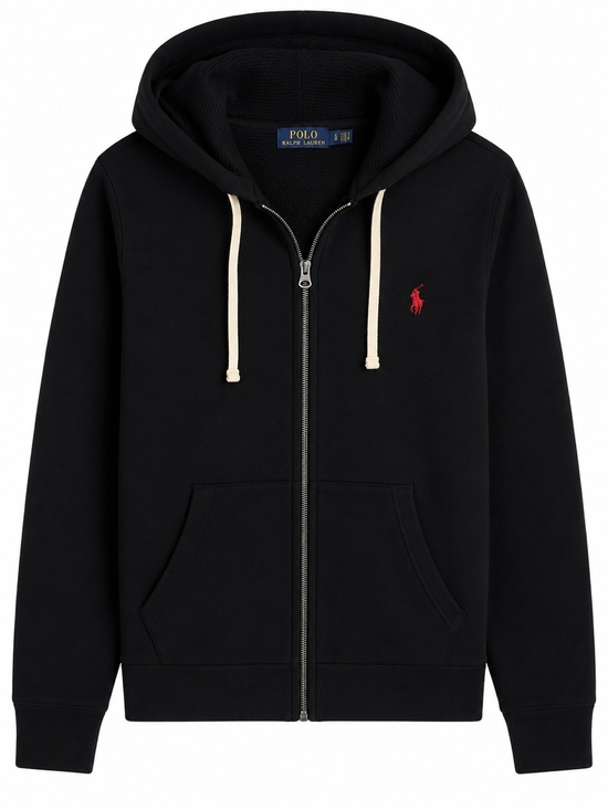 Polo Ralph Lauren Other - Polo by Ralph Lauren Black Zip Hoodie with Red Pony